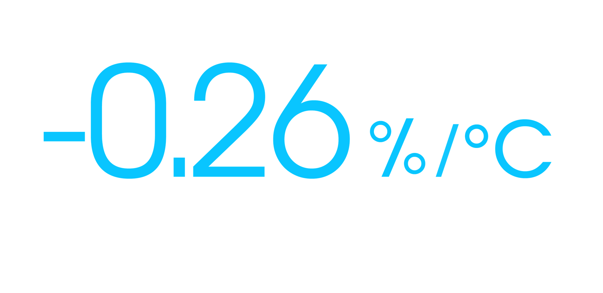 -0.26% / °C Pmax temperature coefficient